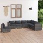 vidaXL 7-tlg. Garten-Lounge-Set mit Kissen Poly Rattan Grau vidaXL 7-tlg. Garten-Lounge-Set mit Kissen Poly Rattan Grau