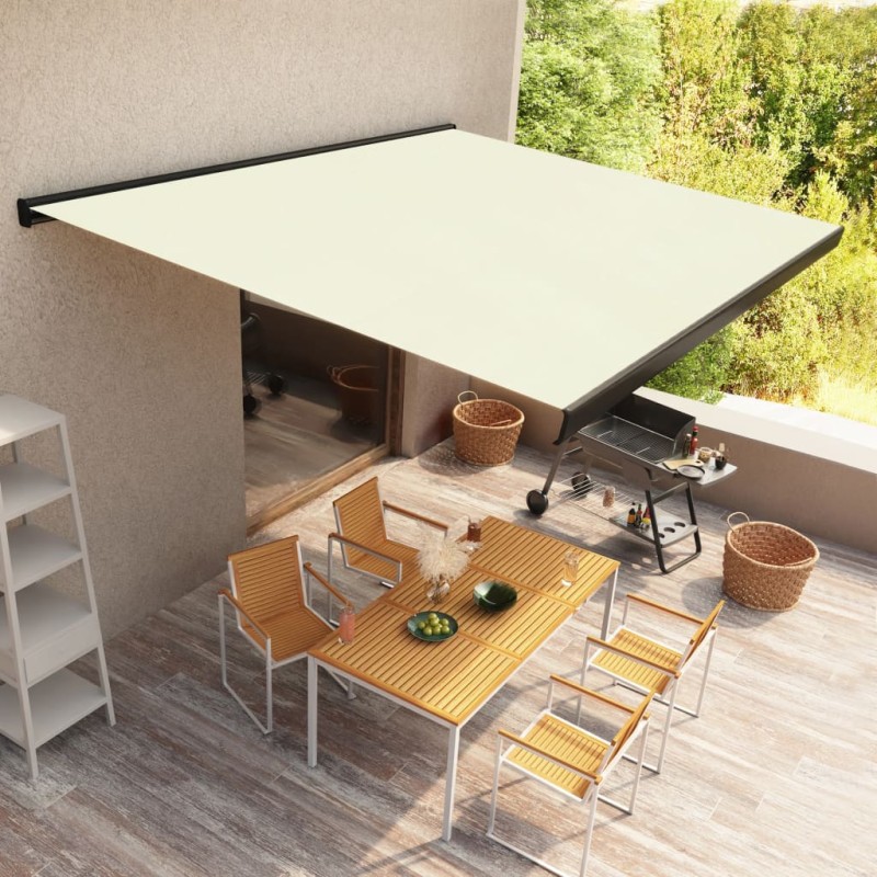 Kassettenmarkise mit Motor 450x300 cm Creme Kassettenmarkise mit Motor 450x300 cm Creme