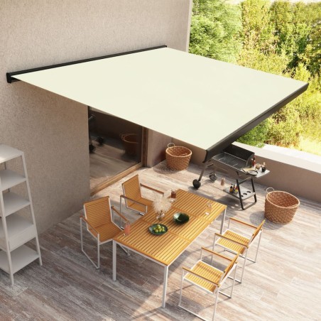 Kassettenmarkise mit Motor 450x300 cm Creme