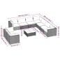 vidaXL 10-tlg. Garten-Lounge-Set mit Kissen Grau Poly Rattan vidaXL 10-tlg. Garten-Lounge-Set mit Kissen Grau Poly Rattan
