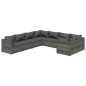 vidaXL 8-tlg. Garten-Lounge-Set mit Kissen Poly Rattan Grau vidaXL 8-tlg. Garten-Lounge-Set mit Kissen Poly Rattan Grau