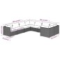 vidaXL 8-tlg. Garten-Lounge-Set mit Kissen Poly Rattan Grau vidaXL 8-tlg. Garten-Lounge-Set mit Kissen Poly Rattan Grau