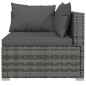 vidaXL 10-tlg. Garten-Lounge-Set mit Kissen Poly Rattan Grau vidaXL 10-tlg. Garten-Lounge-Set mit Kissen Poly Rattan Grau