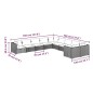 vidaXL 10-tlg. Garten-Lounge-Set mit Kissen Poly Rattan Grau vidaXL 10-tlg. Garten-Lounge-Set mit Kissen Poly Rattan Grau