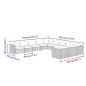 vidaXL 11-tlg. Garten-Lounge-Set mit Kissen Poly Rattan Grau vidaXL 11-tlg. Garten-Lounge-Set mit Kissen Poly Rattan Grau