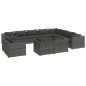 vidaXL 12-tlg. Garten-Lounge-Set mit Kissen Grau Poly Rattan vidaXL 12-tlg. Garten-Lounge-Set mit Kissen Grau Poly Rattan