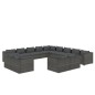 vidaXL 13-tlg. Garten-Lounge-Set mit Kissen Grau Poly Rattan vidaXL 13-tlg. Garten-Lounge-Set mit Kissen Grau Poly Rattan