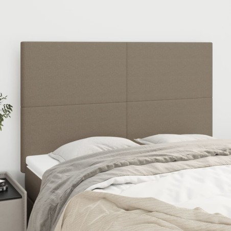 vidaXL Kopfteile 4 Stk. Taupe 72x5x78/88 cm Stoff