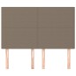 vidaXL Kopfteile 4 Stk. Taupe 72x5x78/88 cm Stoff