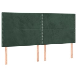 vidaXL Kopfteile 4 Stk. Dunkelgrün 90x5x78/88 cm Samt