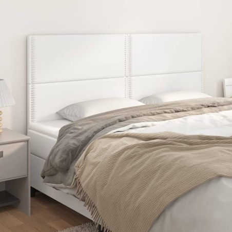 vidaXL Kopfteile 4 Stk. Weiß 90x5x78/88 cm Kunstleder