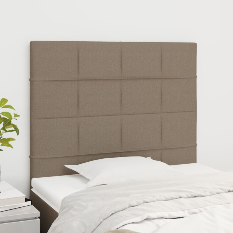 vidaXL Kopfteile 2 Stk. Taupe 80x5x78/88 cm Stoff