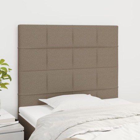 vidaXL Kopfteile 2 Stk. Taupe 80x5x78/88 cm Stoff