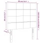 vidaXL Kopfteile 2 Stk. Blau 80x5x78/88 cm Stoff