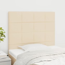 vidaXL Kopfteile 2 Stk. Creme 90x5x78/88 cm Stoff