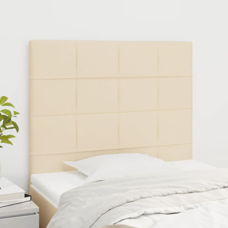 vidaXL Kopfteile 2 Stk. Creme 90x5x78/88 cm Stoff vidaXL Kopfteile 2 Stk. Creme 90x5x78/88 cm Stoff