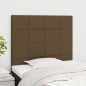 vidaXL Kopfteile 2 Stk. Dunkelbraun 100x5x78/88 cm Stoff vidaXL Kopfteile 2 Stk. Dunkelbraun 100x5x78/88 cm Stoff