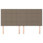 vidaXL Kopfteile 4 Stk. Taupe 90x5x78/88 cm Stoff