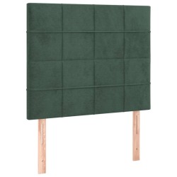 vidaXL Kopfteile 2 Stk. Dunkelgrün 80x5x78/88 cm Samt