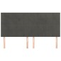 vidaXL Kopfteile 4 Stk. Dunkelgrau 100x5x78/88 cm Samt