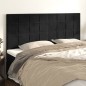vidaXL Kopfteile 4 Stk. Schwarz 100x5x78/88 cm Samt