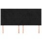 vidaXL Kopfteile 4 Stk. Schwarz 100x5x78/88 cm Samt