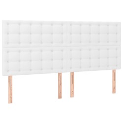 vidaXL Kopfteile 4 Stk. Weiß 90x5x78/88 cm Kunstleder