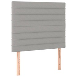 vidaXL Kopfteile 2 Stk. Hellgrau 90x5x78/88 cm Stoff