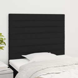 vidaXL Kopfteile 2 Stk. Schwarz 90x5x78/88 cm Stoff