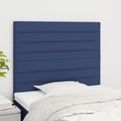 vidaXL Kopfteile 2 Stk. Blau 100x5x78/88 cm Stoff