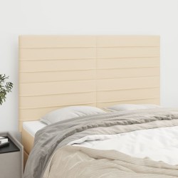 vidaXL Kopfteile 4 Stk. Creme 72x5x78/88 cm Stoff