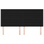 vidaXL Kopfteile 4 Stk. Schwarz 100x5x78/88 cm Stoff