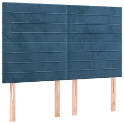 vidaXL Kopfteile 4 Stk. Dunkelblau 72x5x78/88 cm Samt
