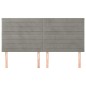 vidaXL Kopfteile 4 Stk. Hellgrau 90x5x78/88 cm Samt