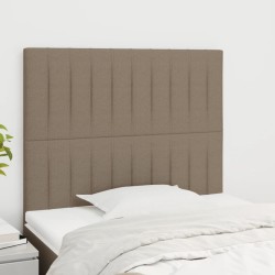 vidaXL Kopfteile 2 Stk. Taupe 100x5x78/88 cm Stoff