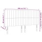 vidaXL Kopfteile 4 Stk. Dunkelgrau 100x5x78/88 cm Stoff vidaXL Kopfteile 4 Stk. Dunkelgrau 100x5x78/88 cm Stoff