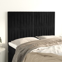 vidaXL Kopfteile 4 Stk. Schwarz 72x5x78/88 cm Samt