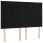 vidaXL Kopfteile 4 Stk. Schwarz 72x5x78/88 cm Samt