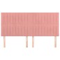 vidaXL Kopfteile 4 Stk. Rosa 100x5x78/88 cm Samt