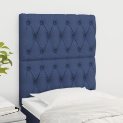 vidaXL Kopfteile 2 Stk. Blau 80x7x78/88 cm Stoff