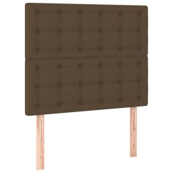 vidaXL Kopfteile 2 Stk. Dunkelbraun 100x5x78/88 cm Stoff