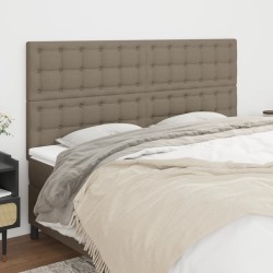 vidaXL Kopfteile 4 Stk. Taupe 100x5x78/88 cm Stoff