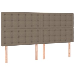 vidaXL Kopfteile 4 Stk. Taupe 100x5x78/88 cm Stoff