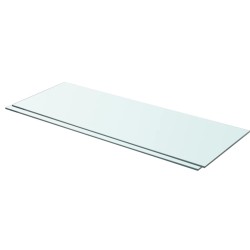 Regalböden 2 Stk. Glas Transparent 80 x 30 cm