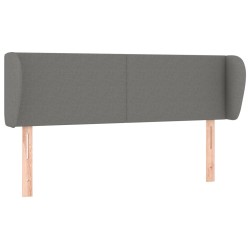 vidaXL Kopfteil mit Ohren Dunkelgrau 147x23x78/88 cm Stoff