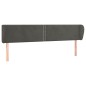 vidaXL Kopfteil mit Ohren Dunkelgrau 183x23x78/88 cm Samt vidaXL Kopfteil mit Ohren Dunkelgrau 183x23x78/88 cm Samt