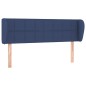 vidaXL Kopfteil mit Ohren Blau 147x23x78/88 cm Stoff vidaXL Kopfteil mit Ohren Blau 147x23x78/88 cm Stoff