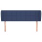 vidaXL Kopfteil mit Ohren Blau 147x23x78/88 cm Stoff vidaXL Kopfteil mit Ohren Blau 147x23x78/88 cm Stoff