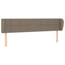 vidaXL Kopfteil mit Ohren Taupe 183x23x78/88 cm Stoff
