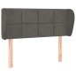 vidaXL Kopfteil mit Ohren Dunkelgrau 93x23x78/88 cm Samt vidaXL Kopfteil mit Ohren Dunkelgrau 93x23x78/88 cm Samt